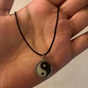 Yin-yang adjustable necklace